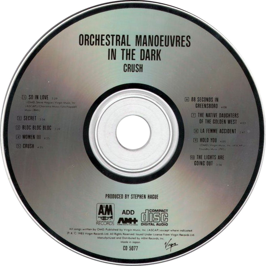 Orchestral Manoeuvres In The Dark  Crush : CD